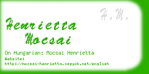 henrietta mocsai business card